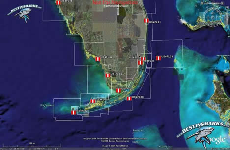 destinsharks: vector marine charts for google earth beta